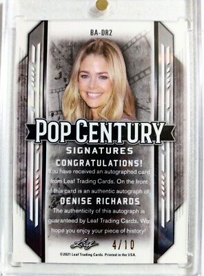 2022 Leaf Pop Century Denise Richards Autograph Silver SSSP #4/10