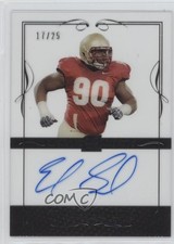 2015 Leaf Clear Base Auto Silver /25 Eddie Goldman #BA-EG1 Rookie Auto RC