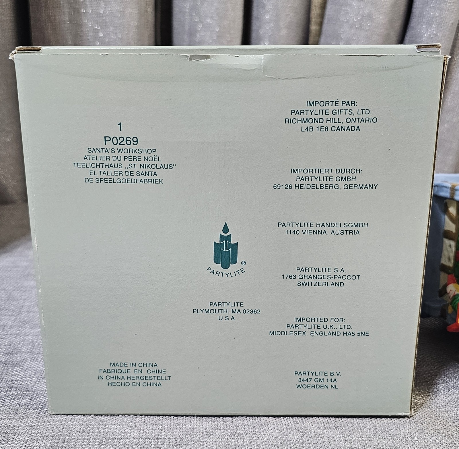 Santas Workshop Tea Light Candle House P0269 Christmas Village Partylite w/ Box