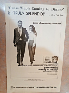 1968 GUESS WHO'S COMING TO DINNER W/  HEPBURN/ TRACEY ETC. - ROMANCE PRESSBOOK
