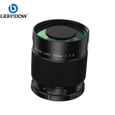 Lightdow Telephoto Mirror Lens 500mm F7.5 w T2 Ring Canon Nikon Sony DSLR Camera