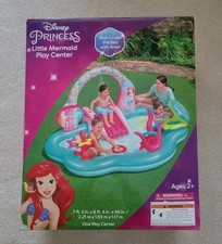 Disney Princess Ariel Little Mermaid Kids Water Play Center Pool Slide Sprayer