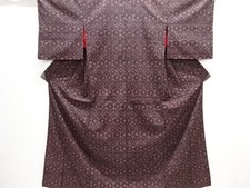 7506462: JAPANESE KIMONO / ANTIQUE KIMONO / TAISHO ROMAN STYLE / GEOMETRIC