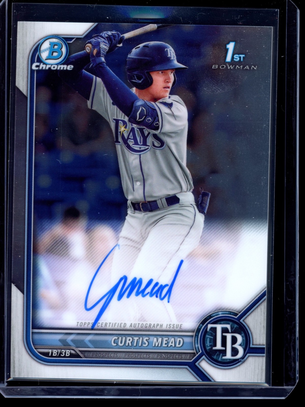 2022 Bowman Chrome CPA-CM Curtis Mead RC 1st Bowman Chrome Rookie Auto