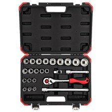 Image of Gedore RED Socket Wrench Set 1/2" 10-32 mm 24 pieces