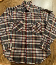 Vintage Levi  s Men  s Size Large L Plaid Button Up Shirt Pre Own