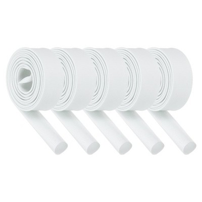 5Pcs Wire Insulation Braid Fire Sleeve,6.6Ft-18mm ID White, High Temp Silicone