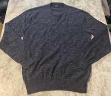 J Crew Men s Navy Heather Crewneck Pullover Sweater Size Medium 100 Cotton