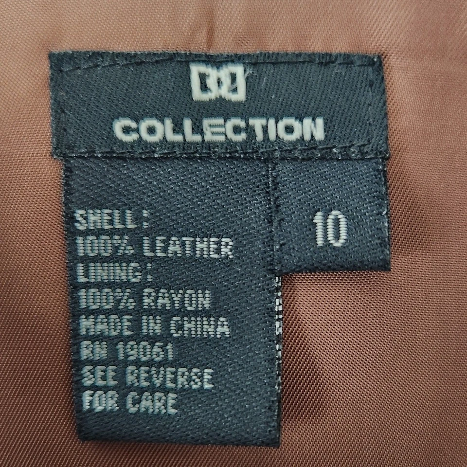 Vintage Brown A Line 100% Buttery Soft Leather Skirt Size 10 Timeless Chic  - Image 4 of 4