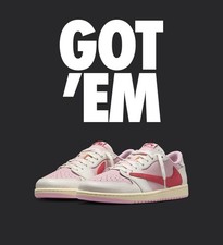 Travis Scott Jordan 1 Shy Pink and Tropical P...