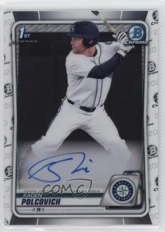 2020 Bowman Draft Chrome Draft Picks Auto Kaden Polcovich #CDA-RH Auto 12g7