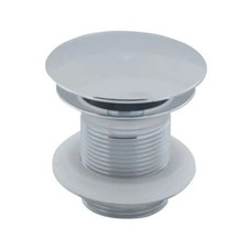 Basin Waste Domed Free Flow Unslotted Basin or Bidet Waste Chrome Ex-Bathstore