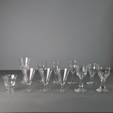 11 x Mixed Job Lot Vintage Antique Drinking Glasses Port Sherry Wine Cordial etc