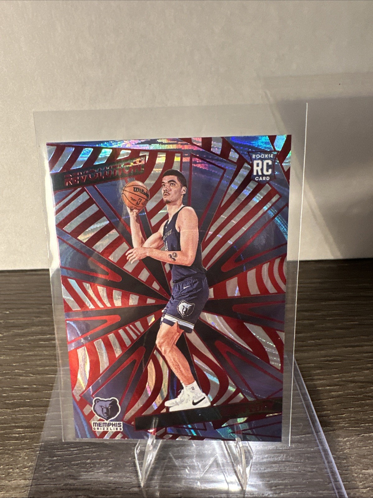 2024-25 Panini Revolution - Rookies Zach Edey #134 Red Swirl (RC)