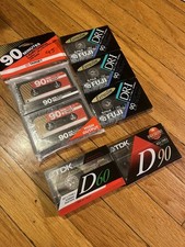 Lot of 7 NEW Blank Cassette Tapes Fuji DR-I Extraslim 3-Pack, TDK D90, Target