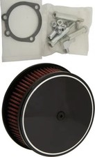 Limpiador de aire redondo negro HD Classic Smooth 5 7/8 Road King Classic 98-13