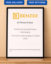 BLACK A1 Picture FRAME Photo Frame Poster Frame THIN With Wooden Grain Texture