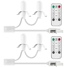 Rumsheme Remote Control Lighting System 4.9Ft Cord 2LED Warm White 2 Pack