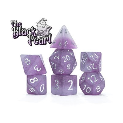 Gate Keeper Dice & Supplies Sea Glass Poly Set - The Black Pearl (7) New