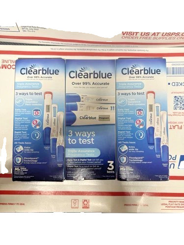 Lot of 3 Clearblue Triple Assurance Pregnancy Tests 3 Digital Tests EXP3-27 BNIB