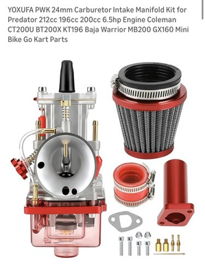 #ad PWK 24MM Carburetor Intake Manifold for Predator 212 196 Coleman 6.5HPN MB200 $59.00