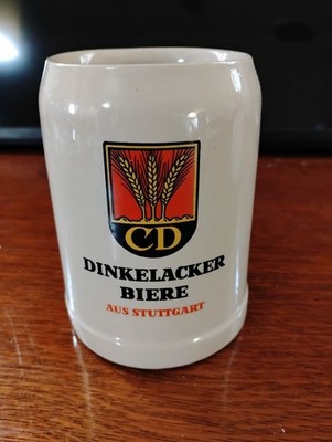 Gerz Dinkelacker Biere Aus Stuttgart 0.5L Germany Stoneware Beer Stein Mug