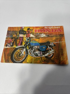 #ad Vintage Brochure Honda THE RIGHT CHOICE MOTORCYCLES RARE 1969 MINT CB750 $35.97