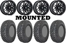 Kit 4 GBC Parallax Tires 32x10-15 on MSA M52 Radar Black Wheels POL5