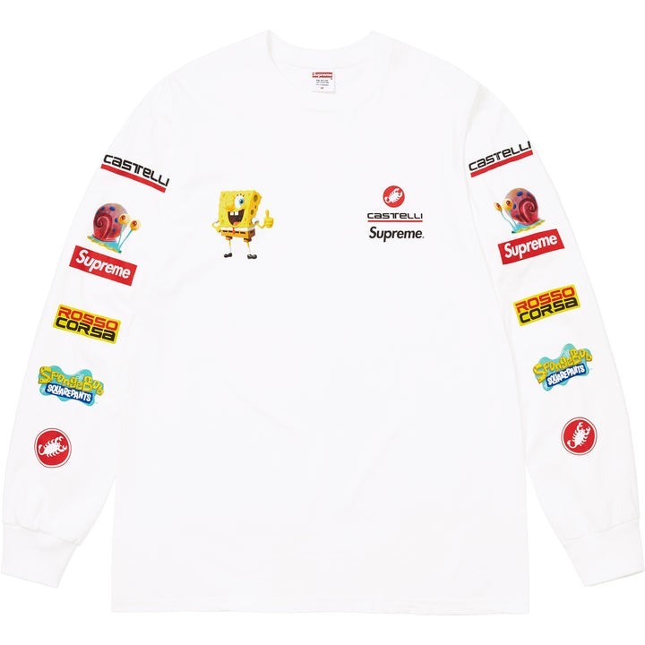 Size L - Supreme x SpongeBob SquarePants Castelli Racing L/S Tee