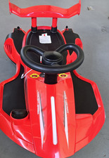Red Kids 4-Wheel Ride-On Wiggle Car with Steering Wheel, Rear Spoiler
