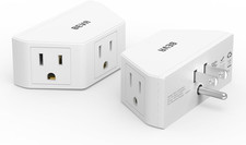 2 Pack 6 Outlet Wall Plug Adapter Splitter For Travel Cruise Dorm Room Essential