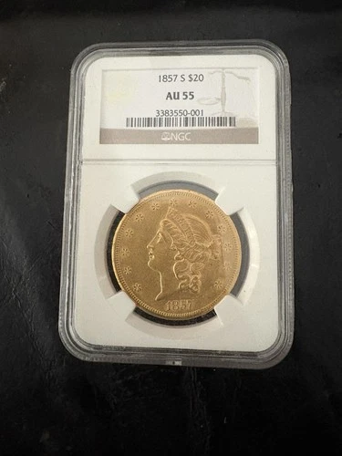 1857-S Liberty Double Eagle — photo from the most recent tracked eBay sale