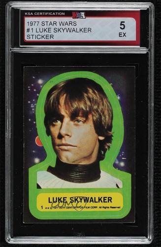 1977 Topps Star Wars Stickers #1 Luke Skywalker — KSA 5