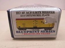 BRANCHLINE-#1214-URTX/NICKEL PLATEE-40' REEFER-#1558-KIT-HO SCALE