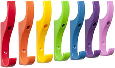 Toughook Original Unbreakable Hooks 10 Pack (Rainbow) Tough Heavy Duty Plastic H