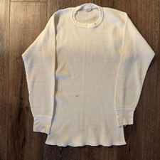 men  s vintage 70s long john white thermal long sleeve