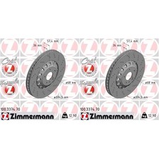 2x ZIMMERMANN FORMULA Z BREMSSCHEIBEN 375mm 2-teilig VORNE passend für AUDI A4 A