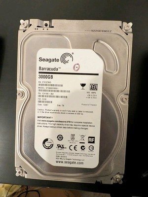 Seagate Barracuda ST3000DM001 3TB 3.5'' SATA 7200RPM Hard Drive (186 hours)
