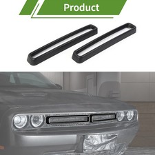 Black Front Grill Mesh Grille Inserts Trim Cover for Dodge Challenger 2015-up