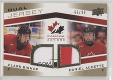 2014 Team Canada Juniors Dual Jersey Gold /99 Clark Bishop Daniel Audette 2d8