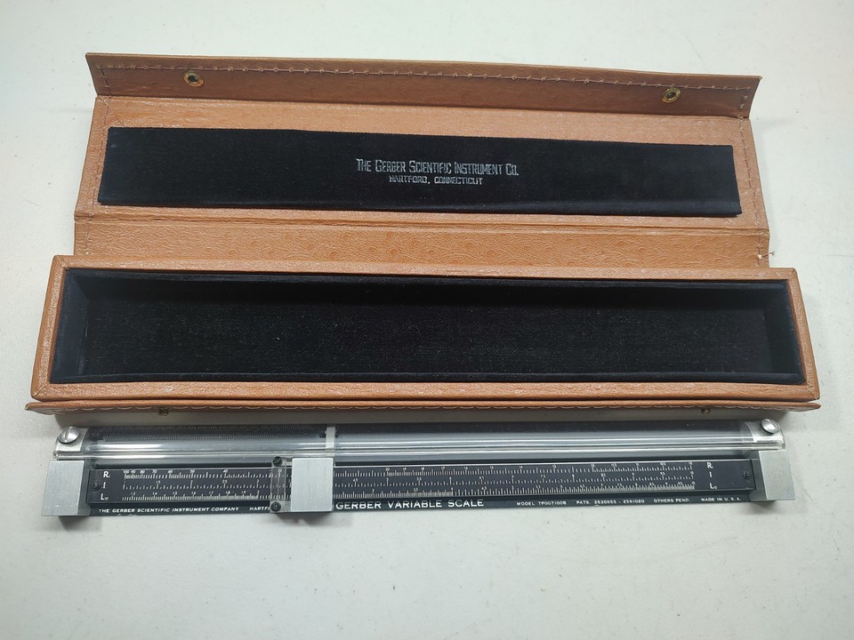 Vintage Gerber Scientific Instrument Co Variable Scale TP007100B USA Engineering