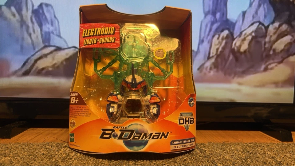 Figura de juguete Hasbro Battle B-Daman Cobalt Blade Electronic DHB E-25 2005 nueva en caja Foto 2 de 4