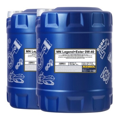 MANNOL SAE 0W-40 Legend + Ester Motorenöl, 2x10 Liter