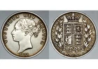 1881 QUEEN VICTORIA GREAT BRITAIN SILVER HALFCROWN HALF 1/2 CROWN COIN