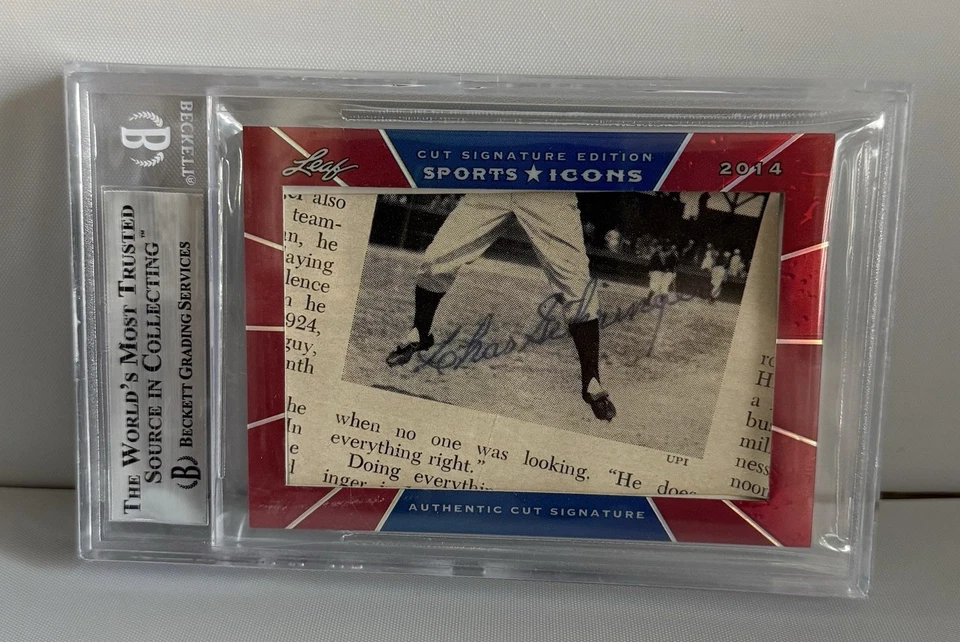 2014 Leaf Sports Icons Cut Signatures Al Kaline/Charlie Gehringer 🔥2/2 HOF (AU) - Image 3 of 4