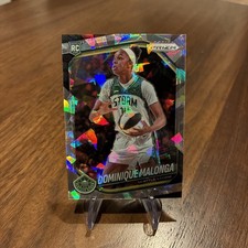 2025 Panini WNBA Prizm Dominique Malonga Cracked Ice Rookie Card #116 RC Storm