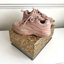 FILA Pink Rose Trainers Lace Up Disruptor Casual Shoes Girls UK 12 EU 31 