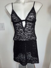 Victoria s Secret The Lacie Black Lace Chemise NWT M Nightgown