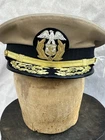 Original Ww2 Coast Guard Flag Officer Navy Visor Cap Hat Military Uniform