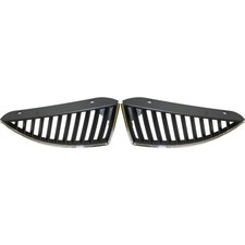 Grille For 2004-2005 Mitsubishi Lancer Set Of 2 Left Right Side Black Plastic Grille For 2004-2005 Mitsubishi Lancer Set Of 2 Left Right Side Black Plastic